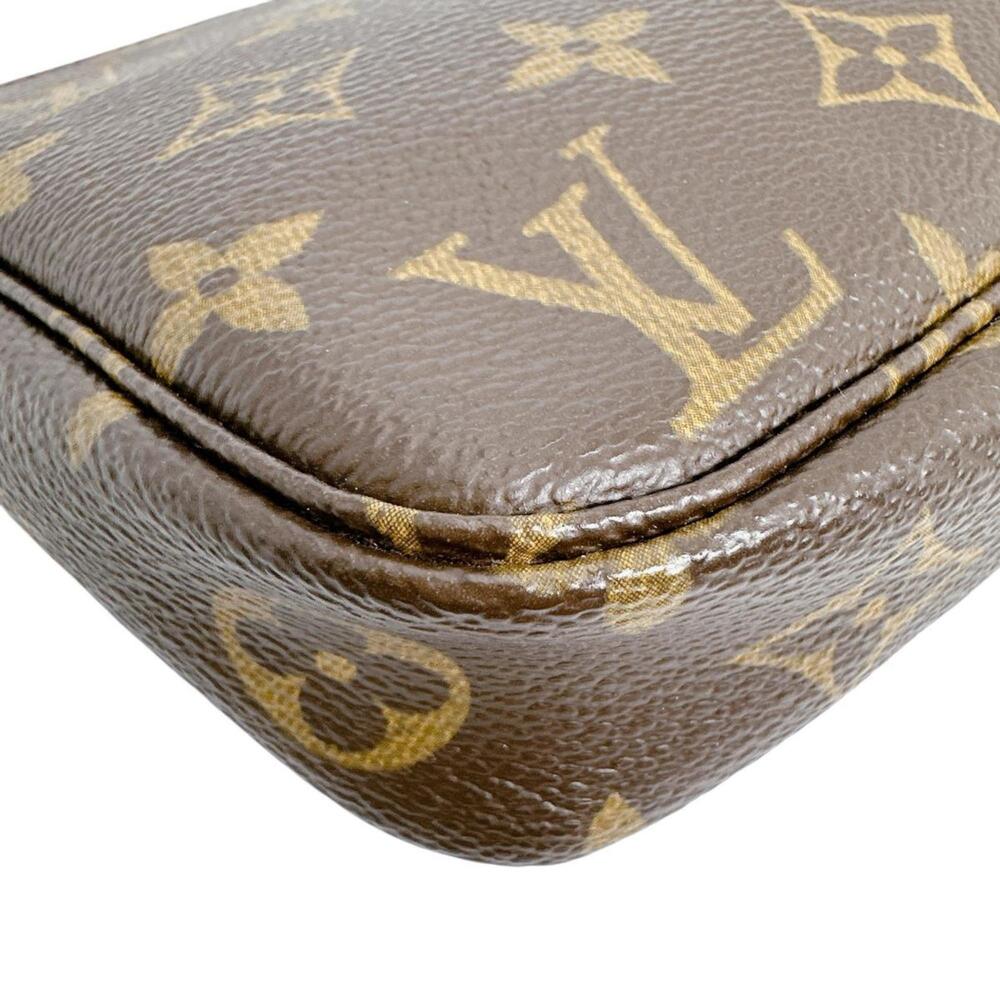 LOUIS VUITTON Authentic Brown Monogram Canvas Pochette Pouch - Picture 6 of 13